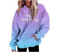 Sweat à capuche en coton avec cordon de serrage pour femme Yes I'M Always Cold Workou 2025 gothique pour adolescentes, tendance, dégradé de couleurs, vêtements pour femmes, sweatshirts d'automne