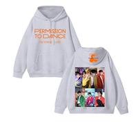 Sweat à Capuche en Coton avec Inscription Permission to Dance on Stage-Live(B Floral-Padded,L)