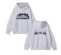 Sweat à Capuche en Coton Walk The Line 2025 Graphic Sup-Port Desire:Unleash Album Sweatshirt(B Floral White,M)