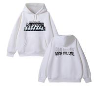 Sweat à Capuche en Coton Walk The Line 2025 Graphic Sup-Port Desire:Unleash Album Sweatshirt(B White-Padded,S)