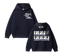 Sweat à Capuche en Coton Walk The Line 2025 Graphic Sup-Port Desire:Unleash Album Sweatshirt(C Black,S)
