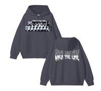 Sweat à Capuche en Coton Walk The Line 2025 Graphic Sup-Port Desire:Unleash Album Sweatshirt(C Grey-Padded,M)