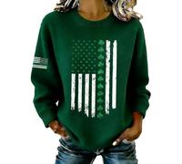 Sweat à Capuche en Forme Trèfle Coton Veste Polaire Coton Veste Polaire T-Shirt à Manches Longues Running Sport Fitness Pas Cher Sweat-Shirt St Patricks Day Basic Hoodie pour la Saint-Patrick #Z