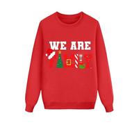 Sweat à capuche en polaire avec imprimé de Noël - Manches longues - Col rond - Confortable - Pour parents et enfants - Mode familiale, rouge, S