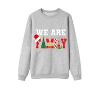 Sweat à capuche en polaire avec imprimé de Noël - Manches longues - Col rond - Confortable - Pour parents et enfants - Mode familiale, gris, S