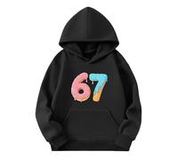 Sweat à Capuche en Polaire Douce et Confortable pour Filles, vêtement d'extérieur décontracté avec Poche et Poignets côtelés pour Jouer et se Sentir Bien au Quotidien. (Black, 3-4 Years)