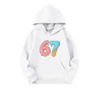 Sweat à Capuche en Polaire Douce et Confortable pour Filles, vêtement d'extérieur décontracté avec Poche et Poignets côtelés pour Jouer et se Sentir Bien au Quotidien. (White, 18-24 Months)