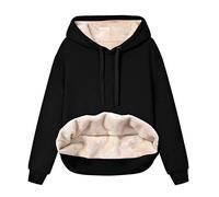 Sweat à capuche en polaire pour femme - Pull chaud pour l'hiver - Pull épais - Pull en polaire - Pull à capuche décontracté - Sportif - T-shirt à manches longues - Sous-vêtement thermique - Veste en