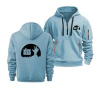Sweat À Capuche en Polaire pour Walking Dead, pour Homme Et Femme, Sweat-Shirt Chaud À Manches Longues, Unisexe, pour Jeune Et Adulte,Sky Blue-3x_l