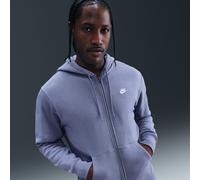 Sweat à capuche en tissu Fleece à zip Nike Club pour homme World Indigo/World Indigo/Blanc XL