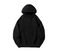 Sweat à capuche en tricot pour homme - Style décontracté - Style paresseux - Manches longues - Col rond - Cordon de serrage - Coupe ample - Léger - Doux et confortable - Unisexe - Haut de sport