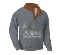 Sweat à capuche en velours côtelé pour homme - Coupe ample - Automne et hiver - Sans chapeau - Col montant - Pour intérieur et extérieur - Pour course et marche, gris, XXL