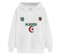 Sweat à capuche enfant - Algérie - Nouvelle collection - Blanc - 65% polyester - 35% coton 3-4 ans