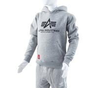 Sweat à capuche enfant Alpha Industries Basic Gris 14 ans