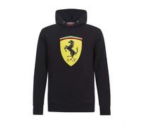 Sweat a Capuche Enfant Ferrari Scuderia Team Officiel Logo F1 Officiel Formule 1 (Noir, 13-14 Ans)