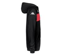 Sweat à capuche enfant Kappa Dacciozi noir/rouge - Slim, 65% coton 35% polyester 14 ans