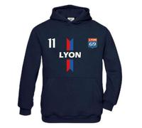 Sweat à Capuche Enfant - NPZ - Lyon - Bleu Marine - Poche Kangourou - Manches Longues 12-14 ans