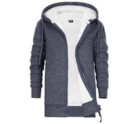 Sweat à Capuche Enfant Zippé Veste Polaire Doublée Hoodie Pull Polaire Zippé Veste Fourrée Blouson Doublé Vêtement Hiver Chaud Enfant Ado 5-15 Ans (Navy, 11-12 Ans)