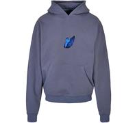 Mister Tee Sweat à capuche Le Papillon Unisexe Heavy Oversize Bleu vintage S