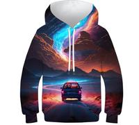 Sweat à Capuche Escape_from_City pour Enfants, garçons et Filles, Pull à Capuche, imprimé 3D Amusant, vêtements de Sport pour Jeunes de 6 à 7 Ans