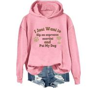 Sweat à capuche Espresso Martini et propriétaire de chien pour femme, rose, XXL