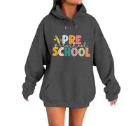 Sweat à capuche et sweat-shirt pour femme, idéal pour la saison scolaire, design décontracté à col rond avec des motifs élégants, polyvalent à assortir avec des jeans, choix parfait pour le printemps