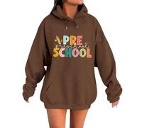 Sweat à capuche et sweat-shirt pour femme, idéal pour la saison scolaire, design décontracté à col rond avec des motifs élégants, polyvalent à assortir avec des jeans, choix parfait pour le printemps