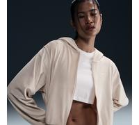 Sweat à capuche et zip ample en velours Nike Sportswear Chill Knit pour femme Light Orewood Brown/Sail M (FR 42-44)