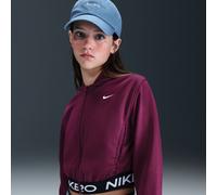 Sweat à capuche et zip Dri-FIT Nike Pro Fleece pour ado (fille) Bordeaux/Bordeaux/Noir/Blanc S