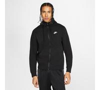 Sweat à capuche et zip Nike Club Fleece pour Homme Noir/Noir/Blanc L