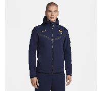 Sweat à capuche et zip Nike Football FFF Tech Fleece Windrunner pour homme Blackened Blue/Club Gold 3XL