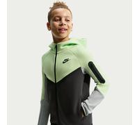 Sweat à capuche et zip Nike Tech Fleece pour ado Light Liquid Lime/Anthracite/Light Smoke Grey/Noir L
