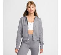 Sweat à capuche et zip Nike Therma-FIT One pour femme Carbon Heather/Blanc M (FR 42-44)