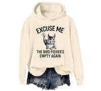 Sweat à capuche Excuse Me The Bird Feeder Is Empty Excuse Me The Bird Feeder Is Empty, Jaune crème-1, S