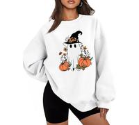 Sweat à capuche fantôme, sorcière, citrouille, Halloween, sorcière, fantôme, blanc, 3XL