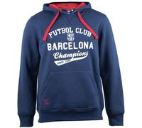 Sweat à capuche - FC BARCELONE - Barça - Bleu marine - Manches longues - Coton XL