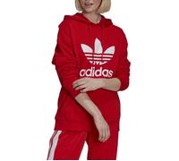 Sweat à Capuche Femme Adidas Adicolor Trefoil Rouge - Col Capuche - Manches Longues ITA 40
