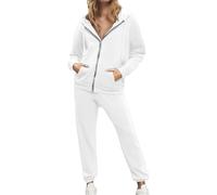 Sweat à Capuche Femme Automne Hiver Nouvelle Collection Corée Deux Pièces avec Pantalon Élastique Ensemble Détente Mode Casual de Sport Sweat Rembourré Capuche Large Taille Couverture pour Couples