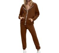 Sweat à Capuche Femme Automne Hiver Nouvelle Collection Corée Deux Pièces avec Pantalon Élastique Ensemble Détente Mode Casual de Sport Sweat Rembourré Capuche Large Taille Couverture pour Couples
