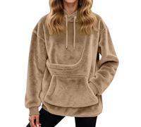 Sweat À Capuche Femme avec Poche Kangourou Et Poche en Fourrure de Transport pour Animal Pull pour Chat Sweat Kangourou Chien Oversize Confortable pour Maîtresse d'animal De Compagnie Hiver