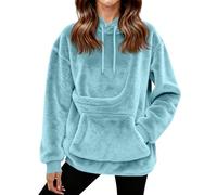 Sweat A Capuche Femme avec Poche pour Chat Ou Chien Sweat Kangourou Chien Pull pour Chat Sweatshirt Oversize Confortable pour Amoureux des Animaux Domestiques(Bleu Clair,XL)