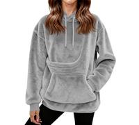 Sweat A Capuche Femme avec Poche pour Chat Ou Chien Sweat Kangourou Chien Pull pour Chat Sweatshirt Oversize Confortable pour Amoureux des Animaux Domestiques(Gris Clair,L)