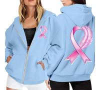 Sweat a Capuche Femme Cancer Du Sein Vêtement Sweatshirt Sweats À Vêtements Vetement Sport Top Pulls, Gilets Et Hoodie De Sweatshirts Femmes Veste Vetements En Zippé Sweat-Shirt Pour Blouson