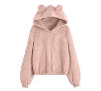 Sweat a Capuche Femme Court Sexy Chic Sweatshirts Femmes Manches Longues Zippé Slim Décontracté Veste Léger Respirant Pas Cher Couleur Unie Haut Printemps Eté