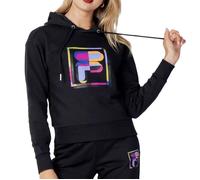 Sweat à capuche femme FILA Brissago Cropped Hoody - Noir - Manches longues - Logo Fila M
