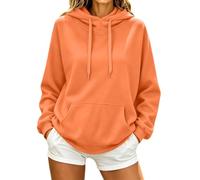 Sweat à Capuche Femme Fleece - Hoodie Pullover avec Poche et Cordon, Sweatshirt Confortable pour Gym Sport Loungewear et Usage Quotidien