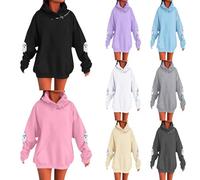 Sweat A Capuche Femme Halloween Imprimé Fantôme Citrouilles Hoodies Manche Longue avec Poche et Cordon Pull Décontracté Tendance Confortable Thermique Sweatshirt Pullover Automne et Hiver