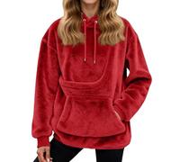 Sweat à Capuche Femme Hiver avec Poche Kangourou et Poche de Transport pour Animal, Pull pour Chat, Sweat Kangourou Chien Oversize Confortable, Sweatshirts Polaire pour Maîtresse d'animal de Compagnie
