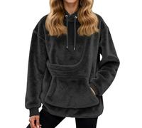 Sweat à Capuche Femme Hiver avec Poche Kangourou et Poche de Transport pour Animal Pull pour Chat Sweat Kangourou Chien Oversize Confortable Sweatshirts Polaire pour Maîtresse d'animal de Compagnie
