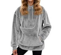 Sweat à Capuche Femme Hiver avec Poche Kangourou et Poche de Transport pour Animal Pull pour Chat Sweat Kangourou Chien Oversize Confortable Sweatshirts Polaire pour Maîtresse d'animal de Compagnie